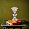 Crystal candlestick, home decoration, living room, bedroom, retro style glass candle holder details Picture